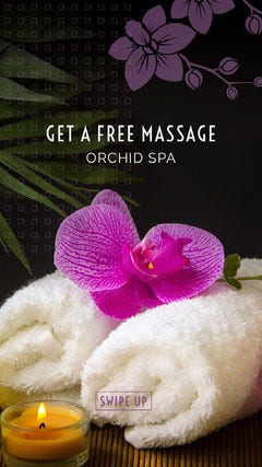 Pink Floral Massage Spa Ad Instagram Story