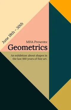 Multicolored Geometric Art Exhibition Poster Exhibition