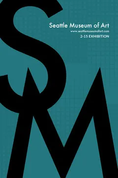 Turquoise Typographic Art Museum Exhibition Pinterest Poster Ad Exhibition