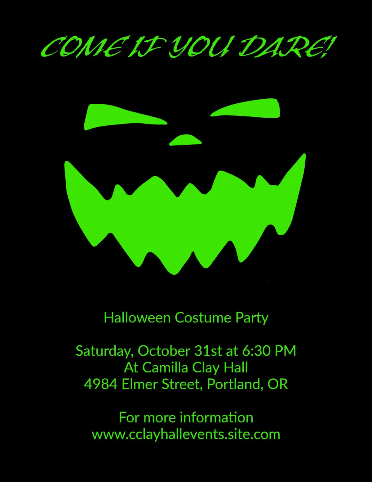 Green & Black Halloween Flyer