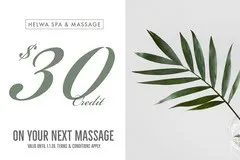 Grey and Green Gift Certificate  Massage Flyer