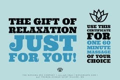 Blue Bold Massage Gift Certificate Massage Flyer