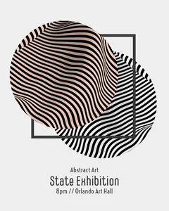 Geometric Pattern Abstract Art Exhibition Instagram Portrait Exhibition