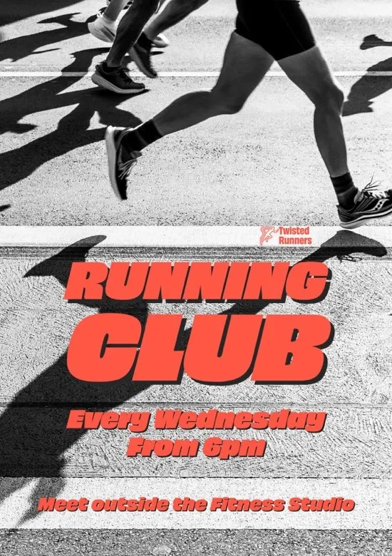 Black White & Red Running Club A5 Flyer