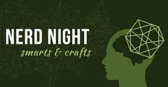 Green and White Nerd Night Facebook Page Cover Game Night Flyer