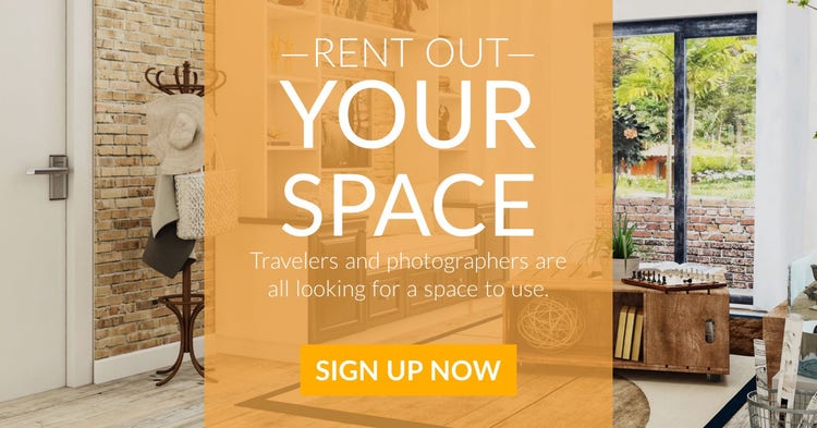Yellow and Light Toned Rent Your Space Ad Facebook Banner