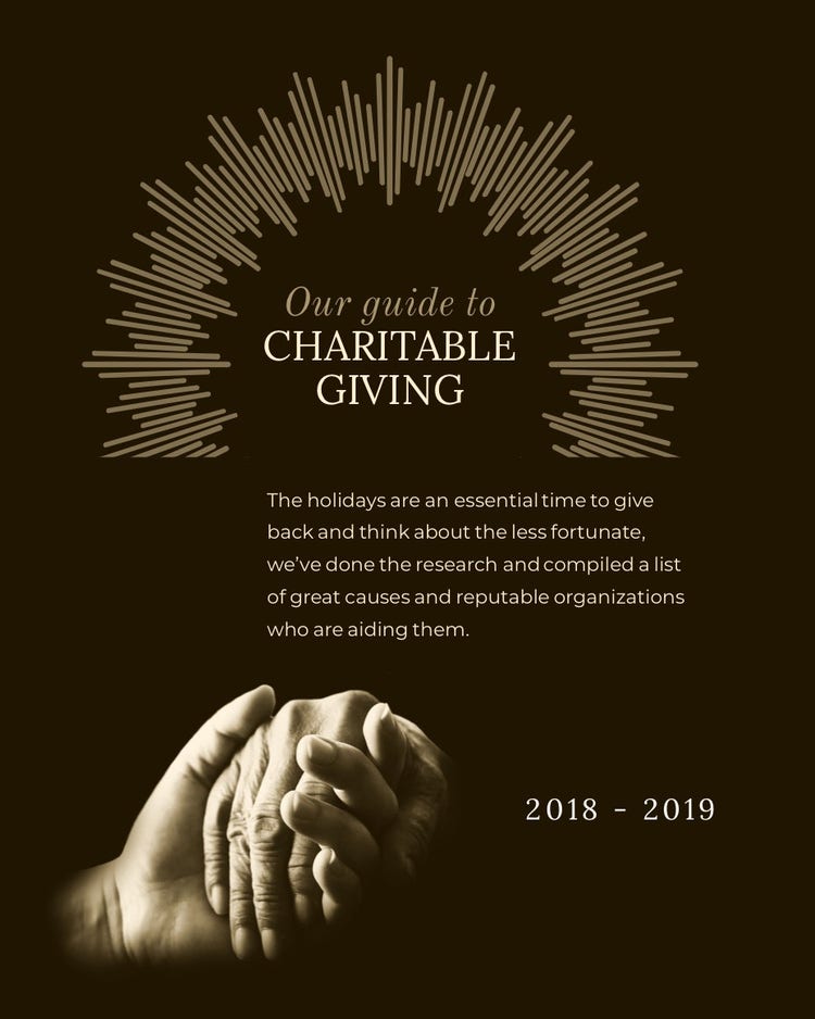 Black and Gold Charitable Giving Guide Social Post