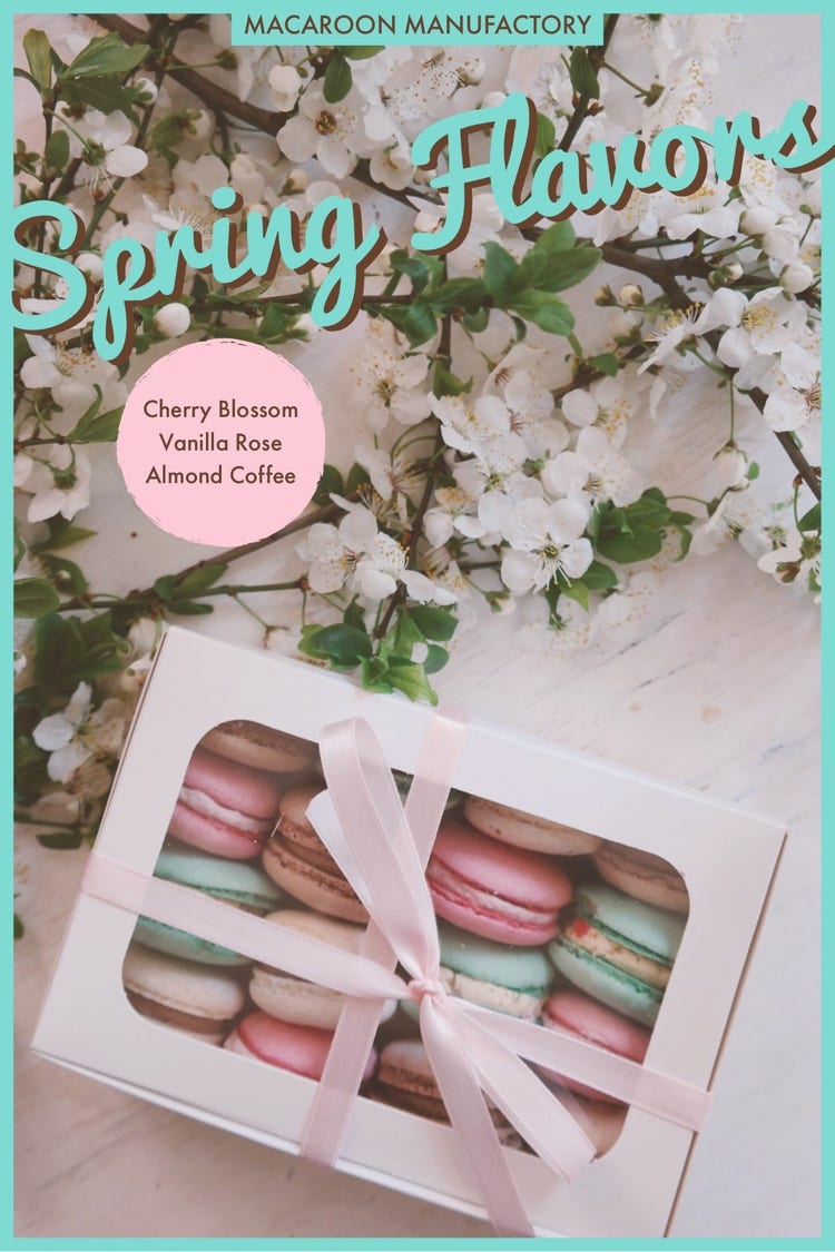 Pastel Colored Macaroon Bakery Pinterest Ad 