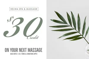 Grey and Green Gift Certificate  Massage Gift Certificate