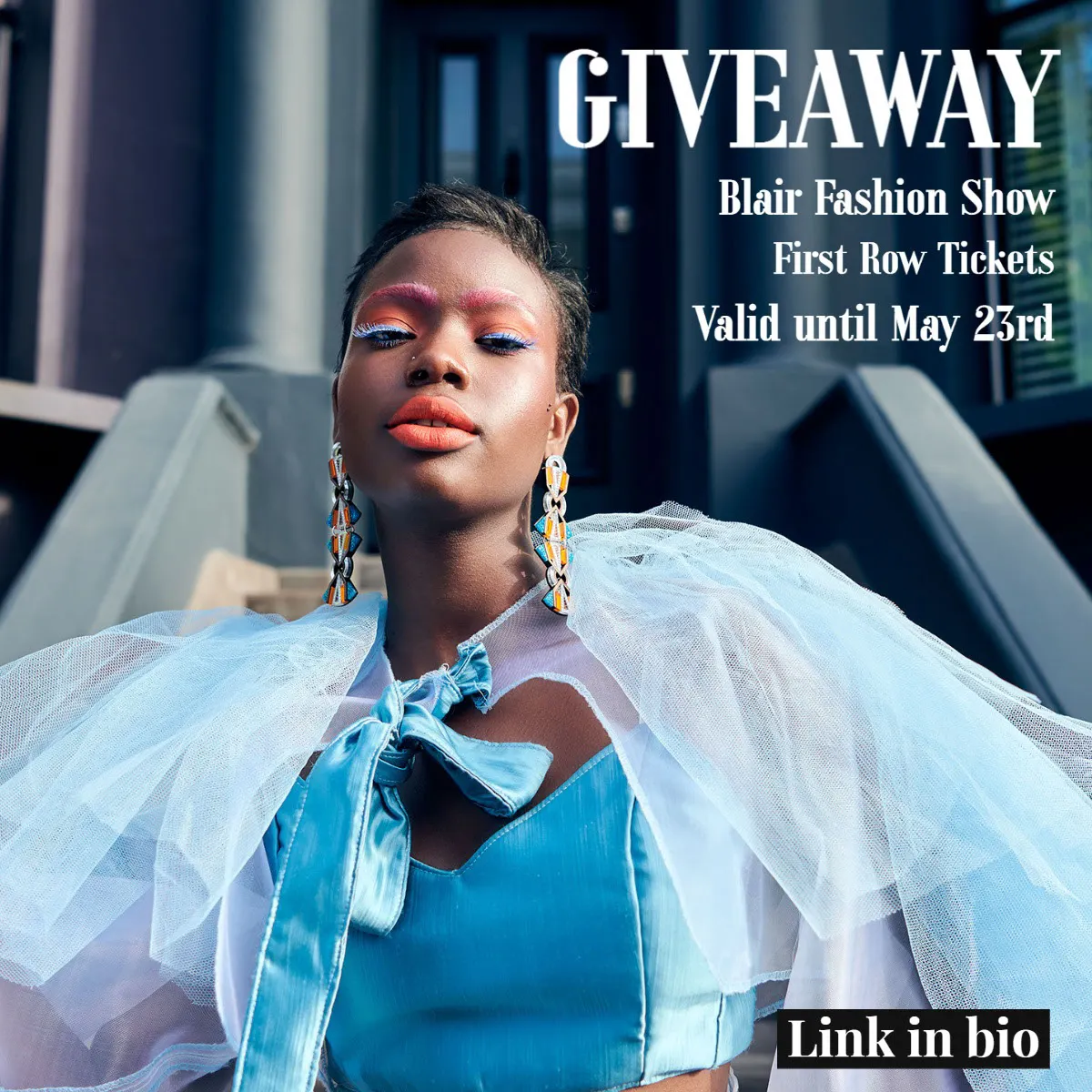 White, Blue and White Stylish Fashion Giveaway Instagram Square