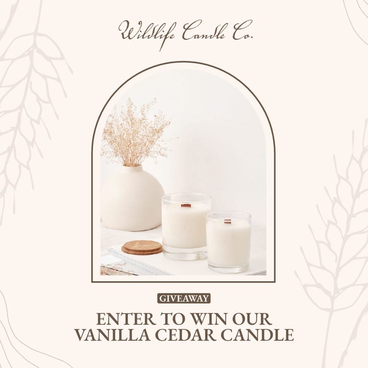 White Candle Giveaway Instagram Square Post
