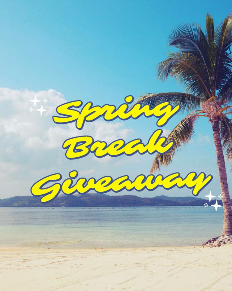 Blue & Yellow Beach Spring Break Instagram Portrait Post