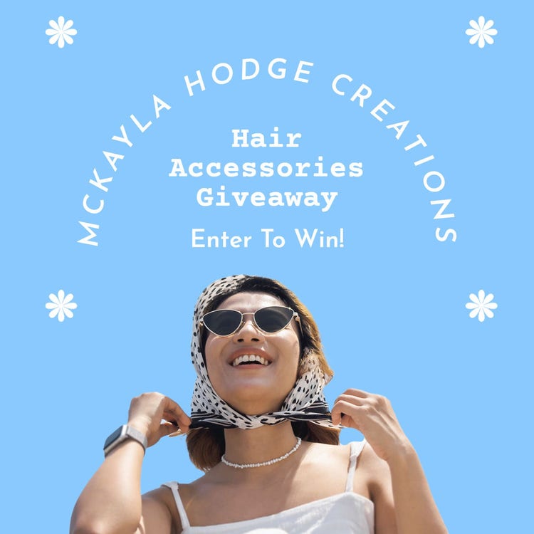 Blue and White Hair Accessories Giveaway