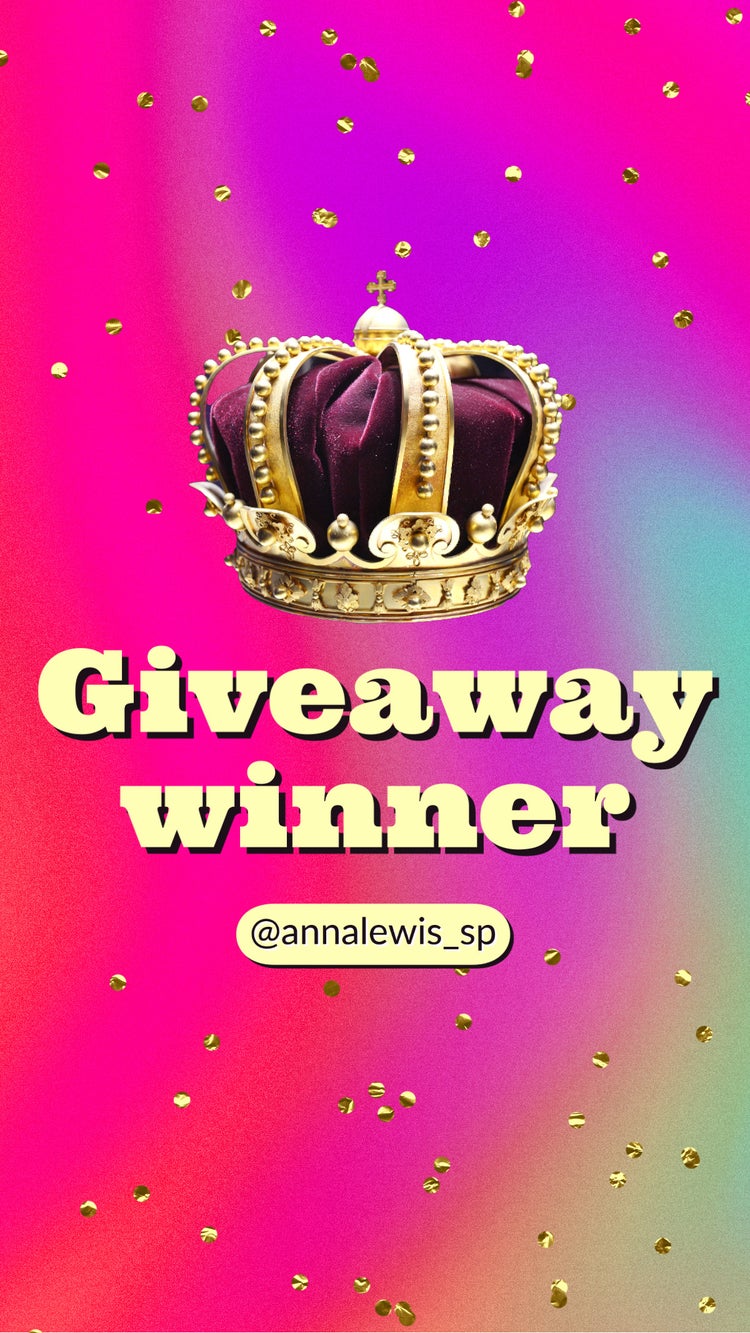 Gold Crown Giveaway Contest Winner Announcement Instagram Story
