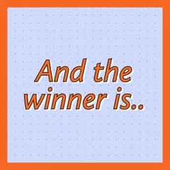 Purple & Orange Outlined Winner is Instagram Square