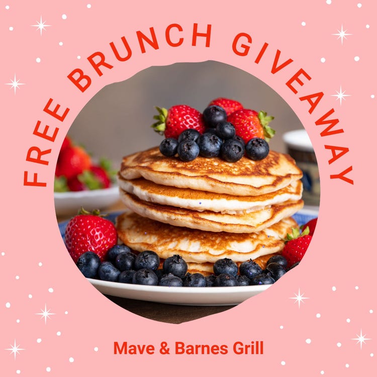 Pink & Red Stars Free Brunch Giveaway Instagram Square Post