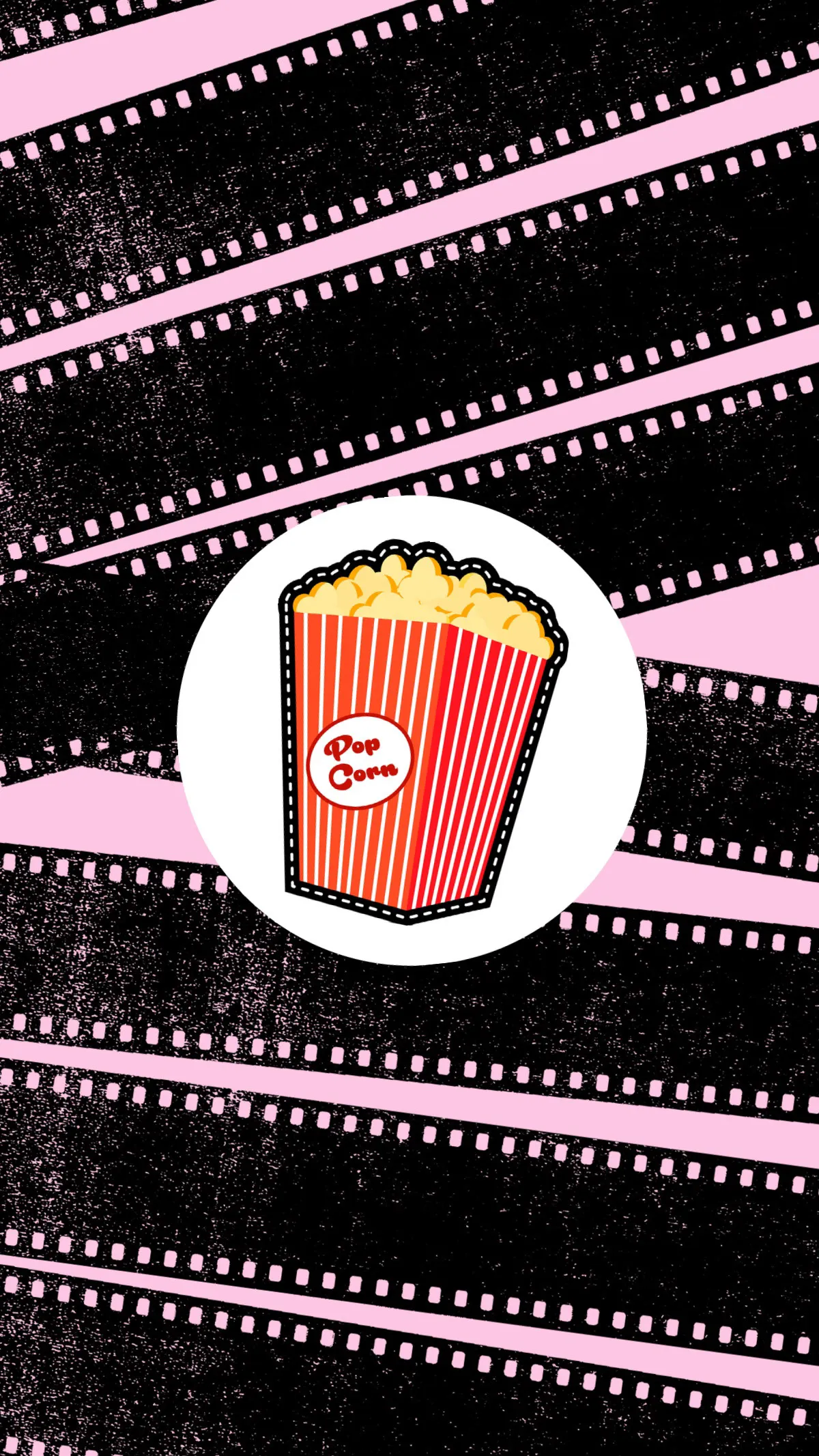 Film Roll and Popcorn Illustration Instagram Story
