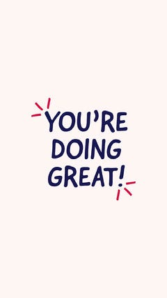 White and Blue Doing Great Encouraging Phrase Instagram Story