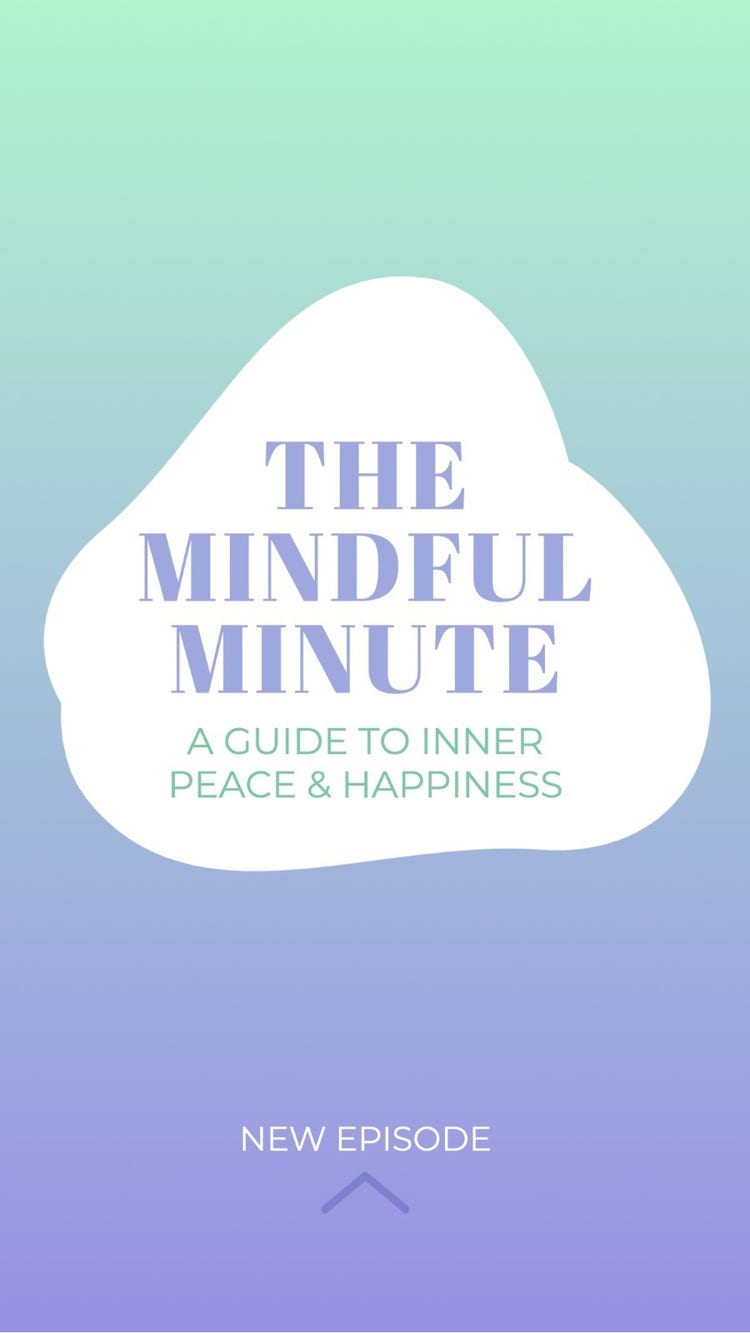 Green & Purple Gradient Mindfulness Podcast Instagram Story