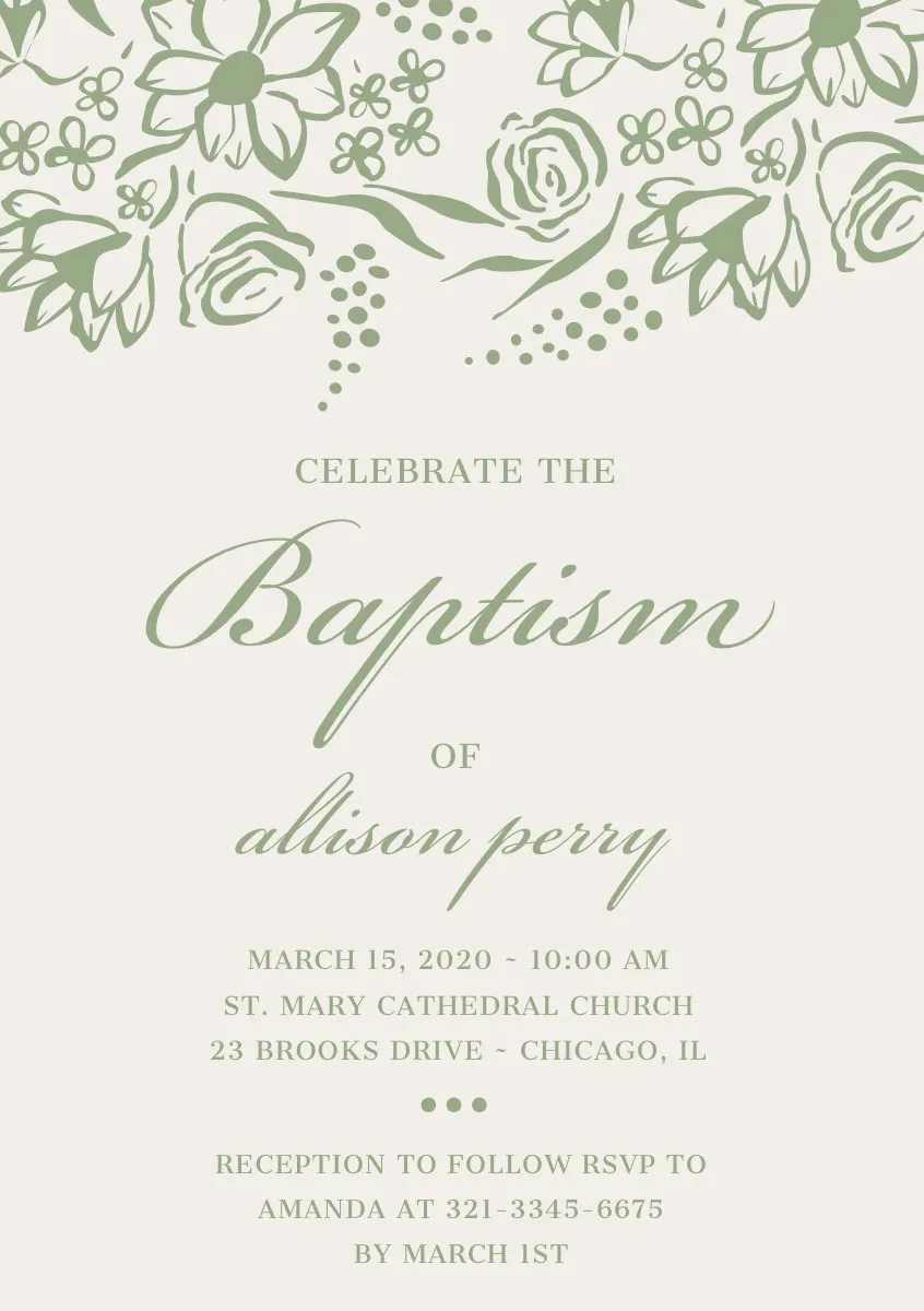 Free Christening And Baptism Invitations With Online Templates Adobe Spark Post