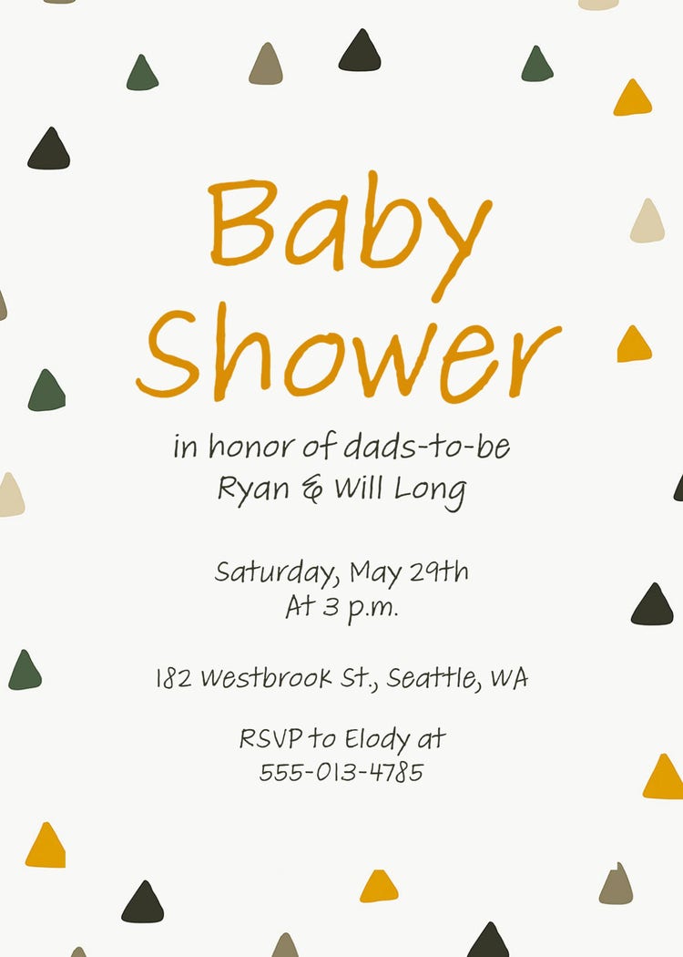Geometric Pattern Baby Shower Invite
