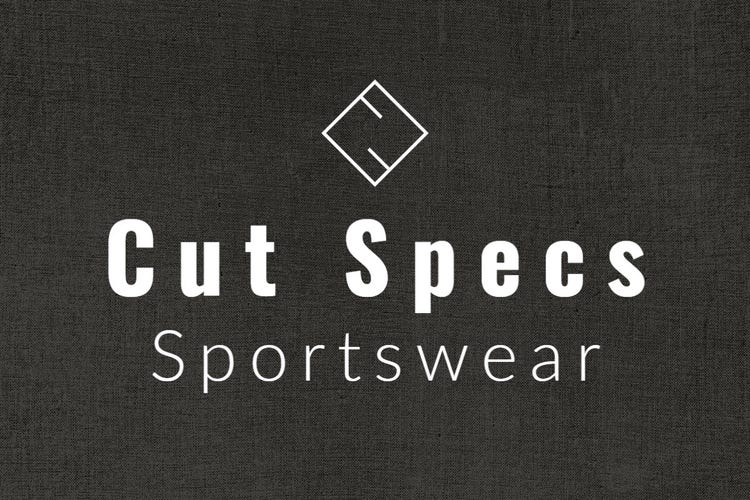 Gray and White Sports Clothing Label