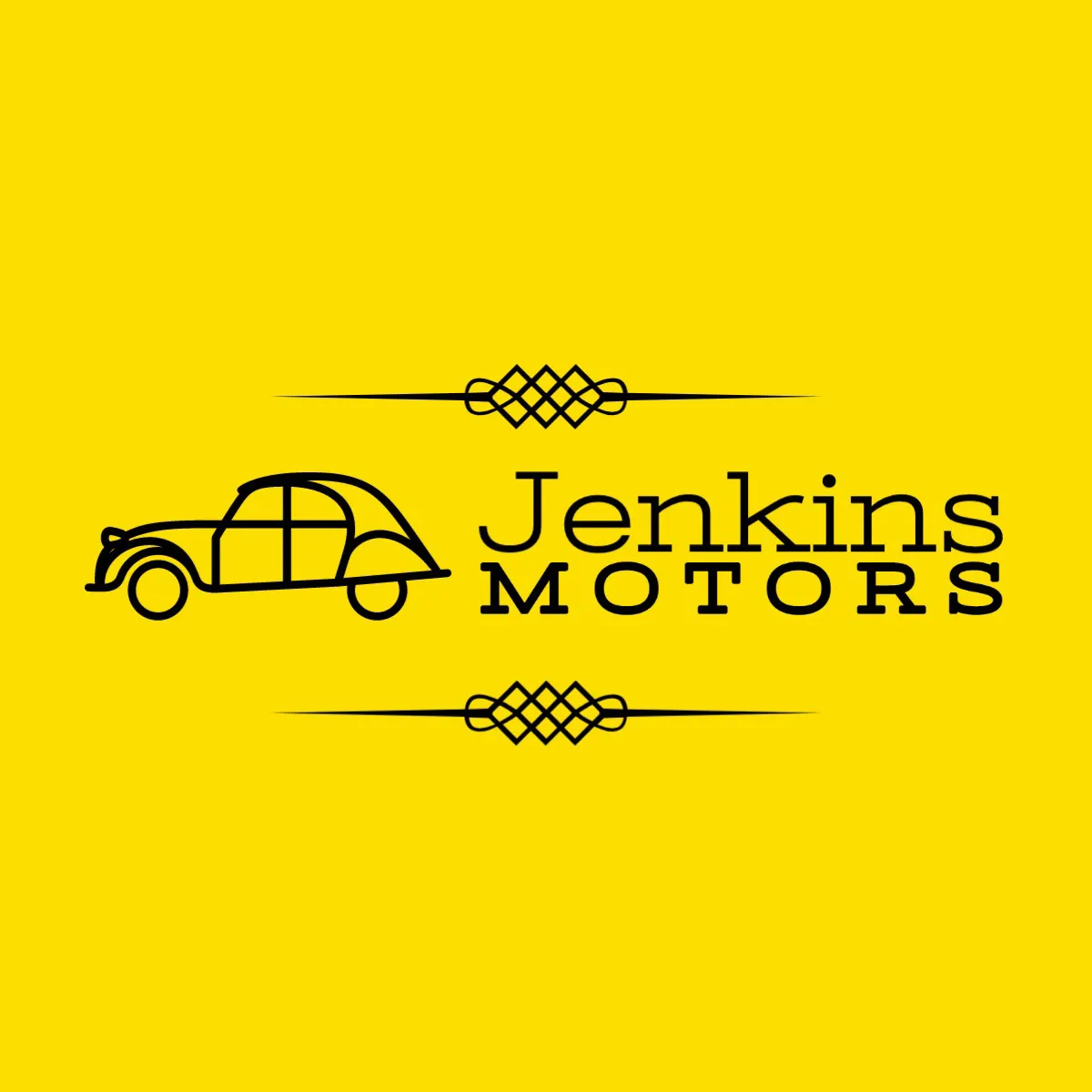 yellow traditional car logo