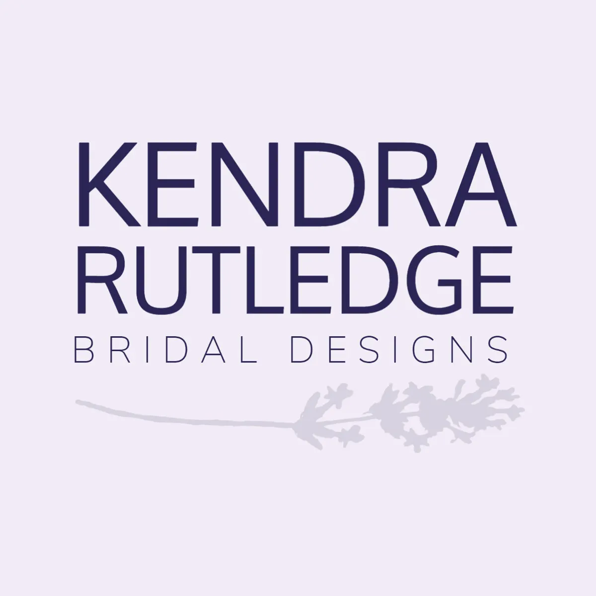 Purple & Gray Flower Bridal Design Logo
