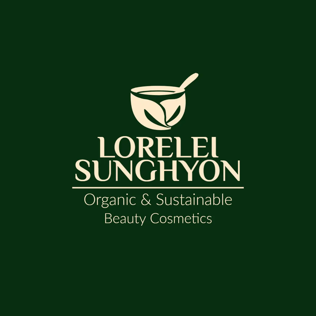 Green and Beige Organic and Sustainable Logo