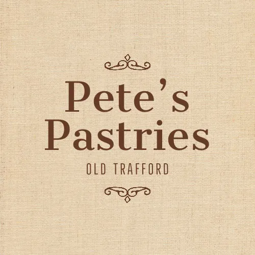 Beige Texture Petes Pastries Logo
