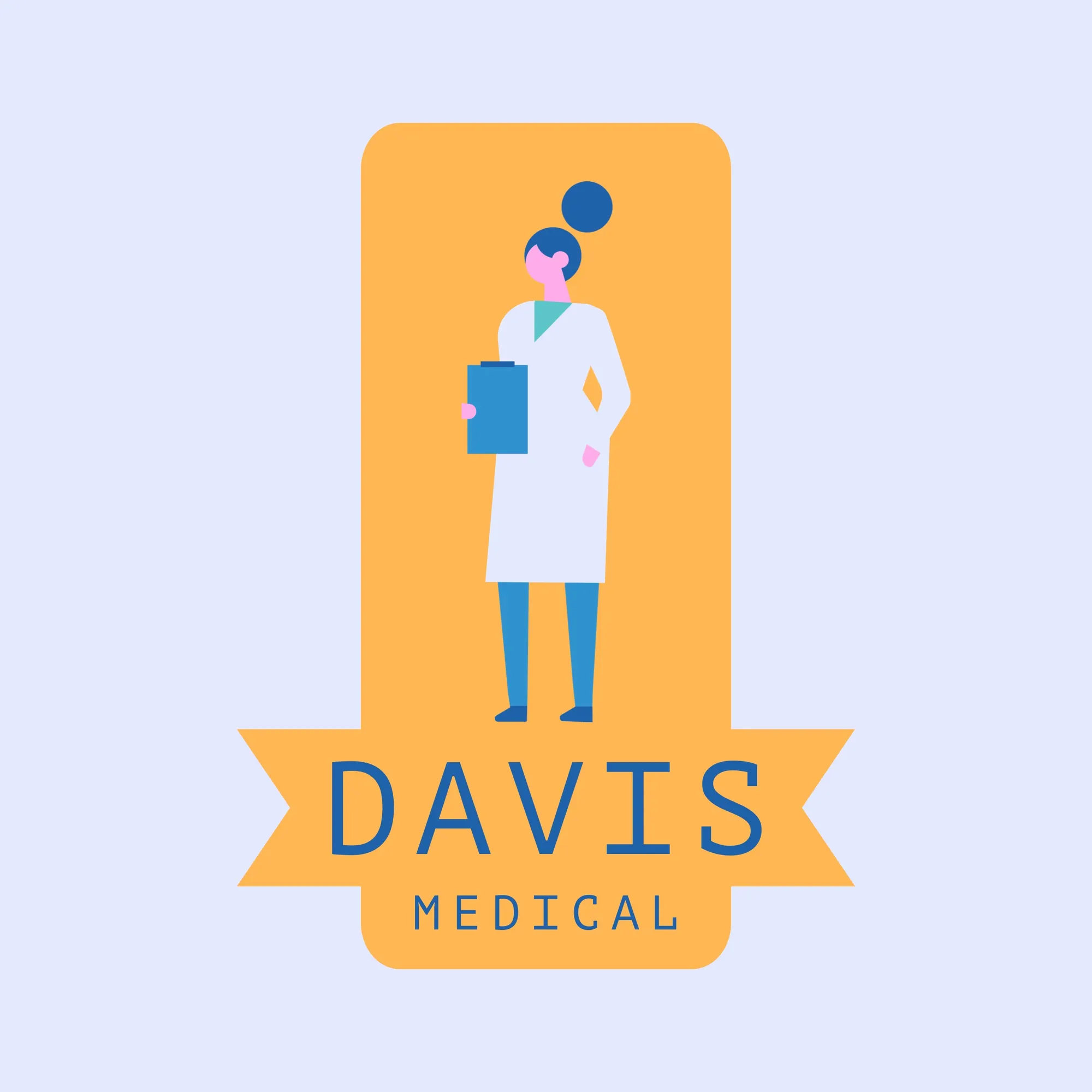  Orange Blue Davis Medical Logo