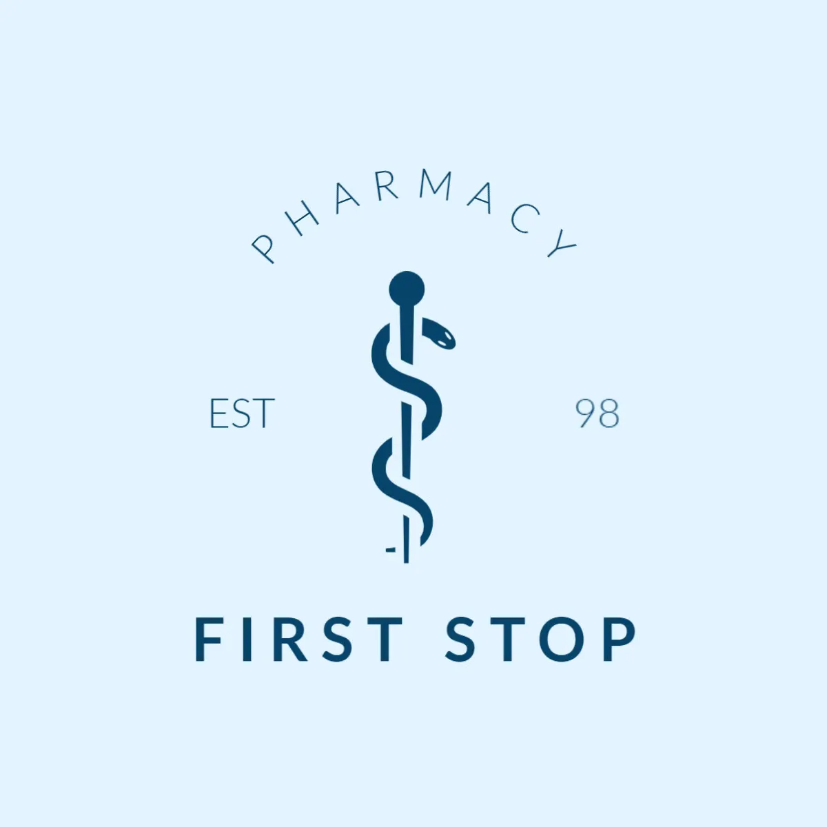 Navy Blue Pharmacy Logo 