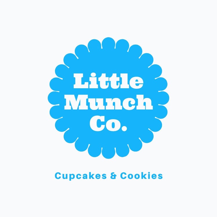 Blue And White Cupcake And Cookie Logo