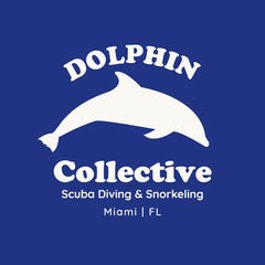 Dark Blue White And Green Dolphin Collective Logo