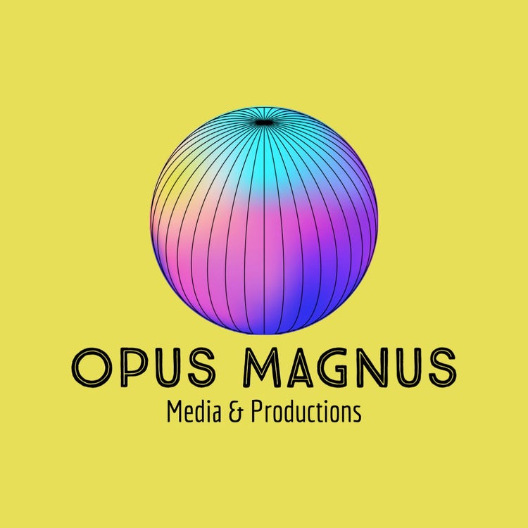 Yellow Colourful Opus Magnus Music Logo