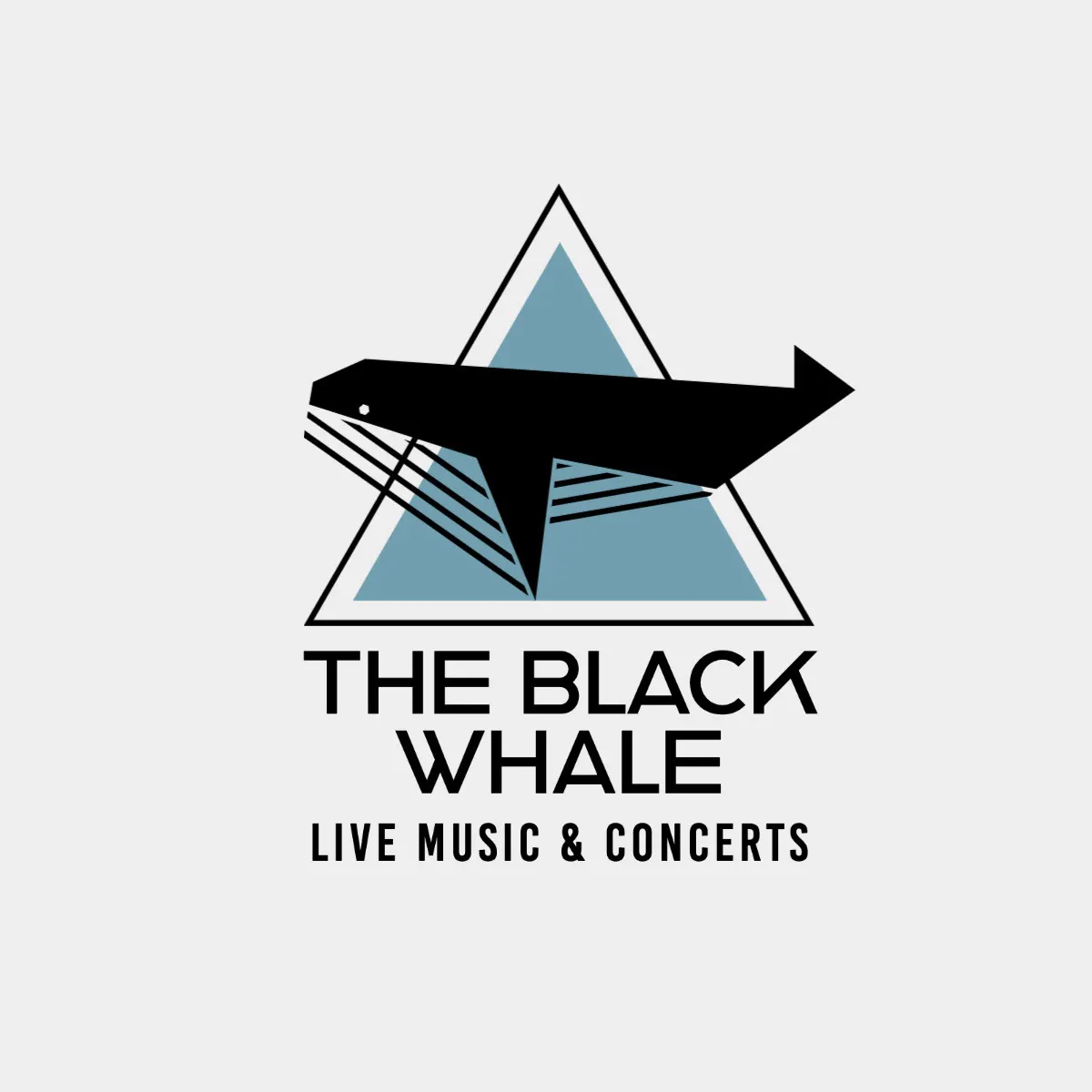 Black And Blue Geometric Live Music Venue Logo