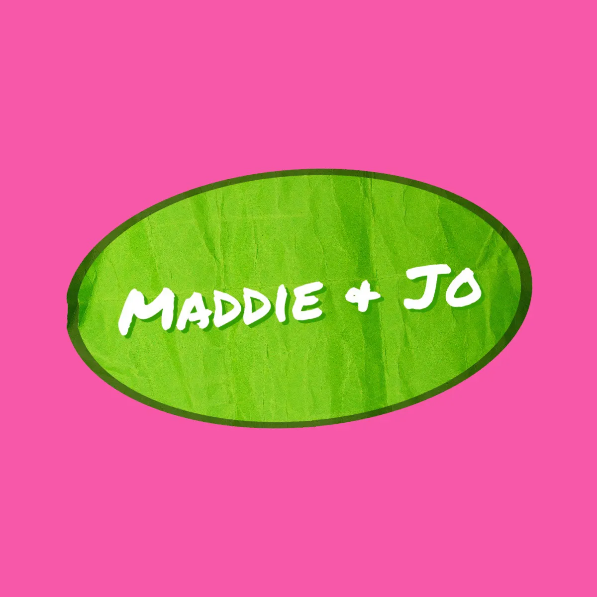 Green and Pink Sticker Maddie and Jo Logo Square