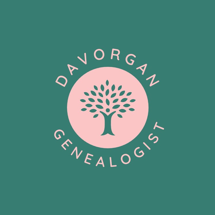 Green & Pink Genealogist Logo