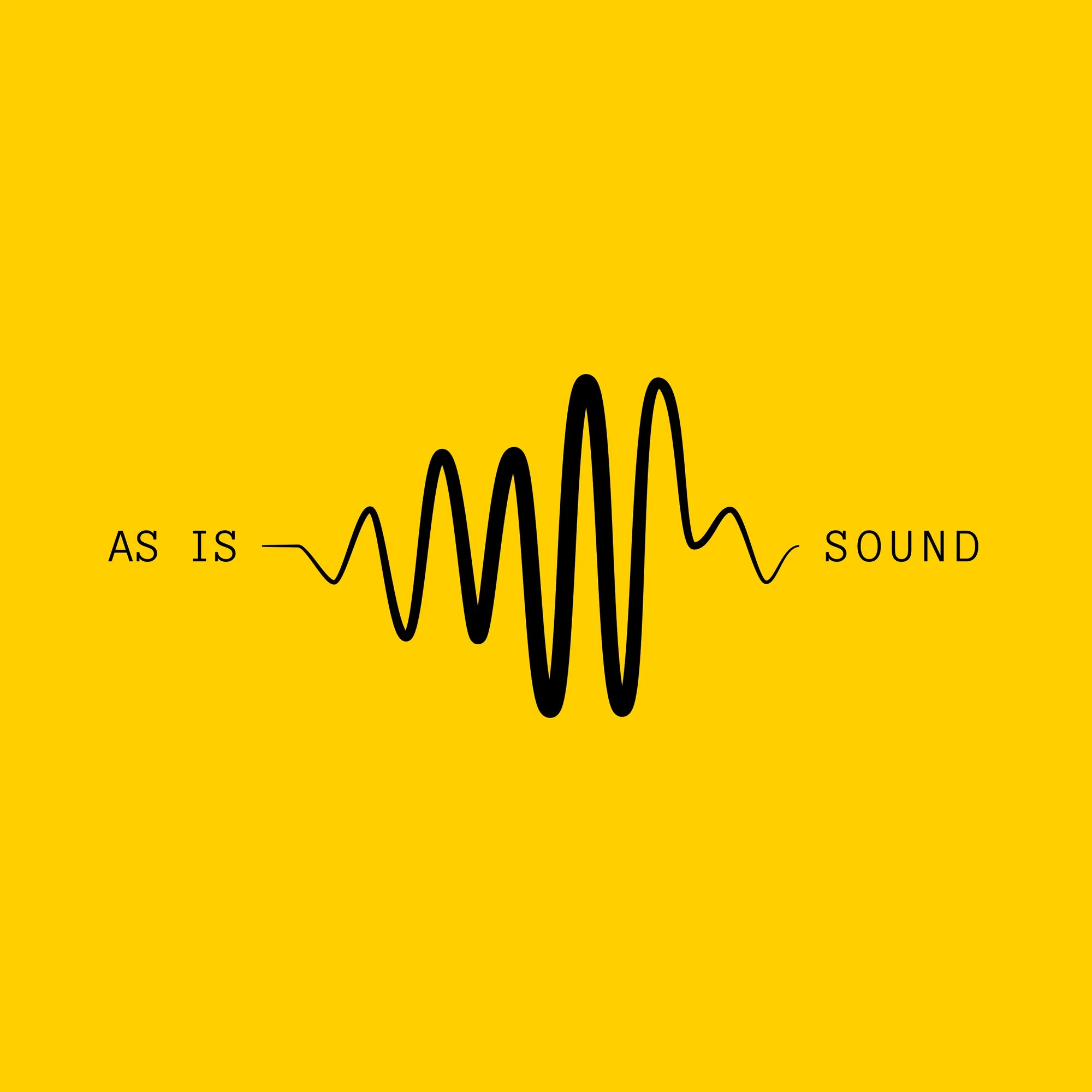 yellow black music sound wave logo square 