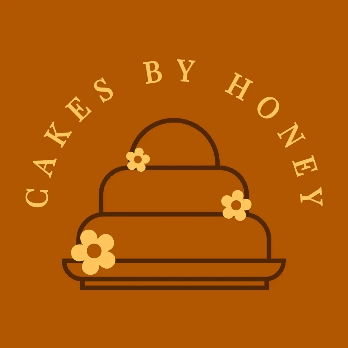 Cute Brown Cake Logo
