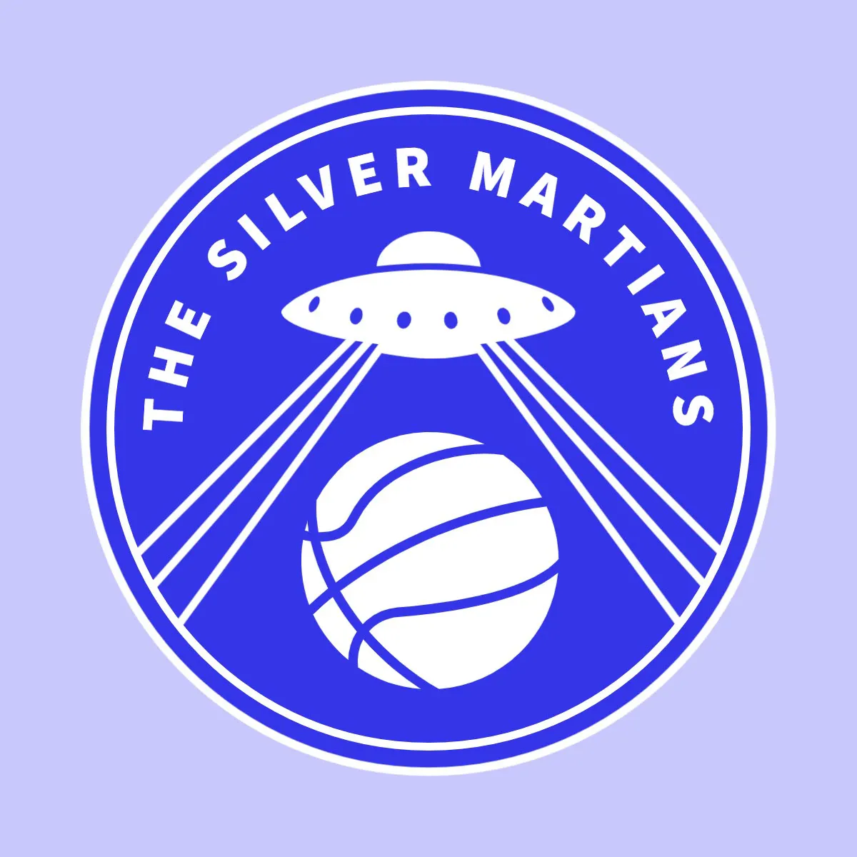 Blue Creative Basketball High School Logo