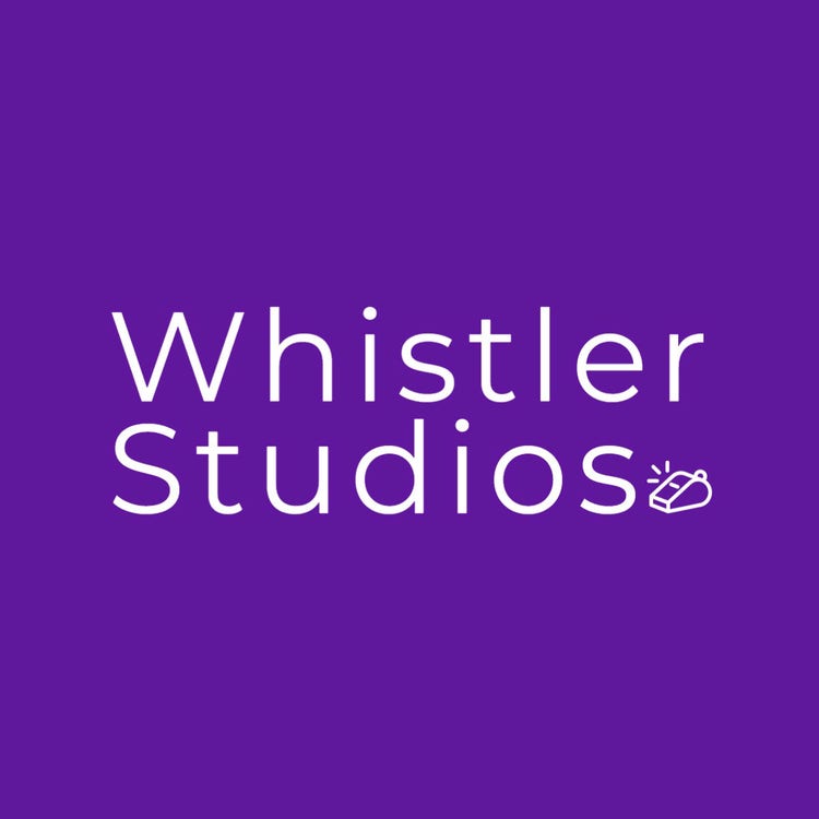 Purple White Whistle Hub Studios Logo