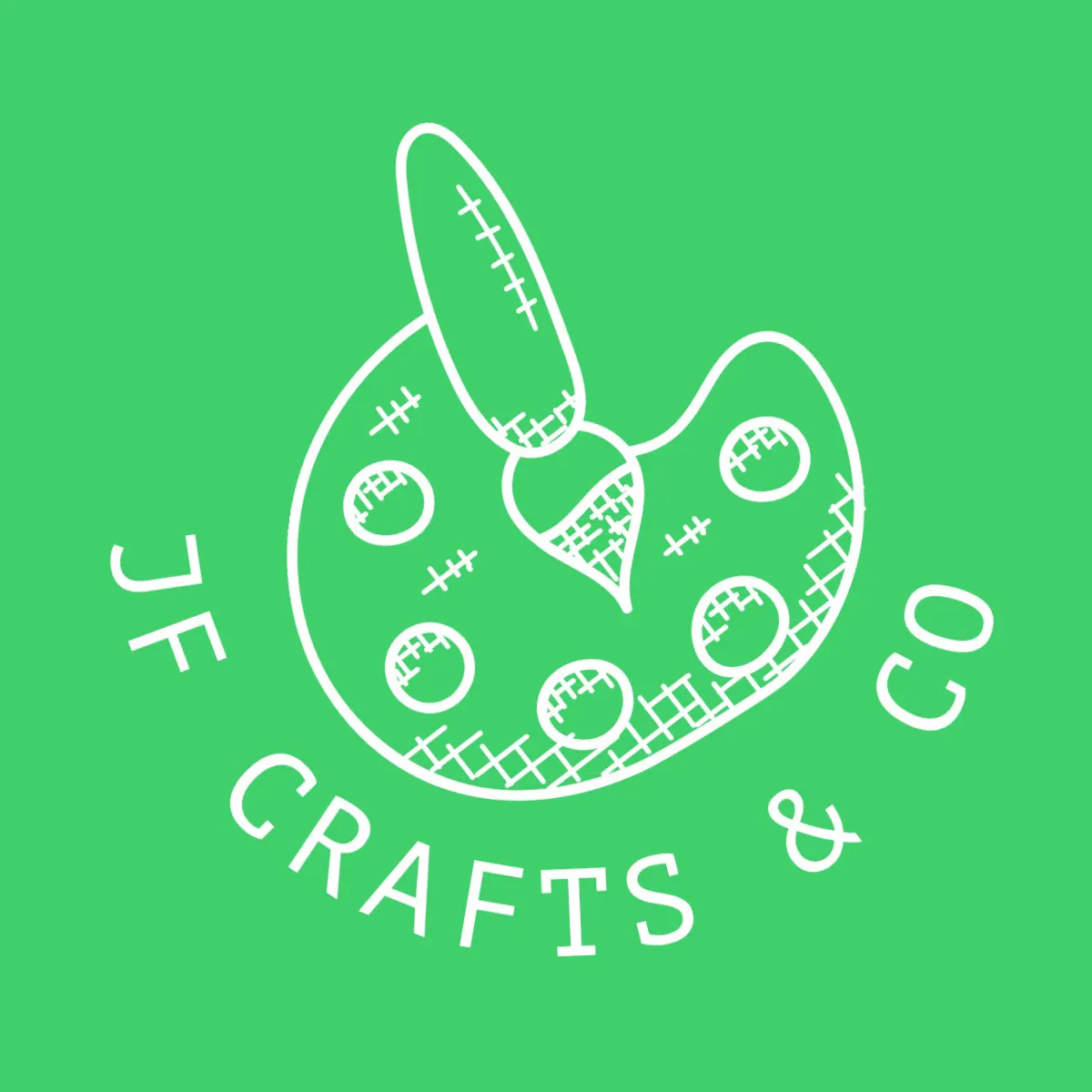 Green Paint Palette Craft Logo
