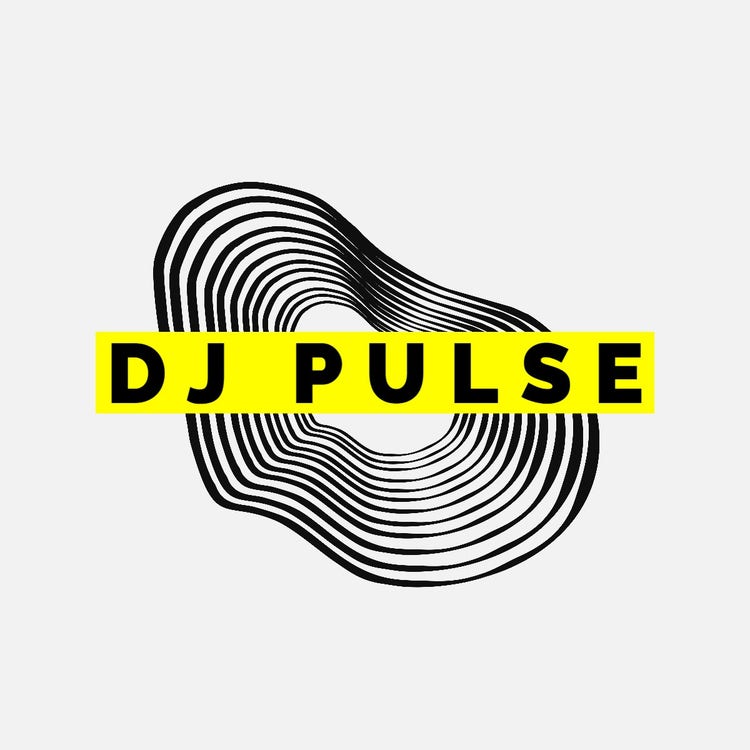 Black Yellow DJ Pulse Music Logo