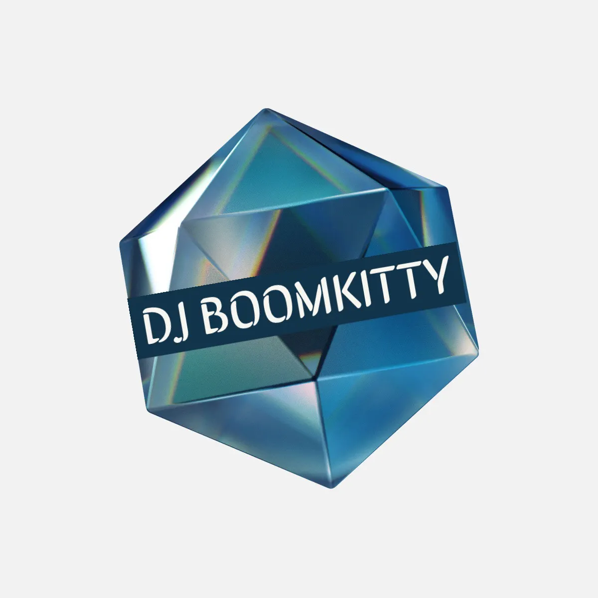 Blue Chromatic Polygon DJ Boomkitty Logo