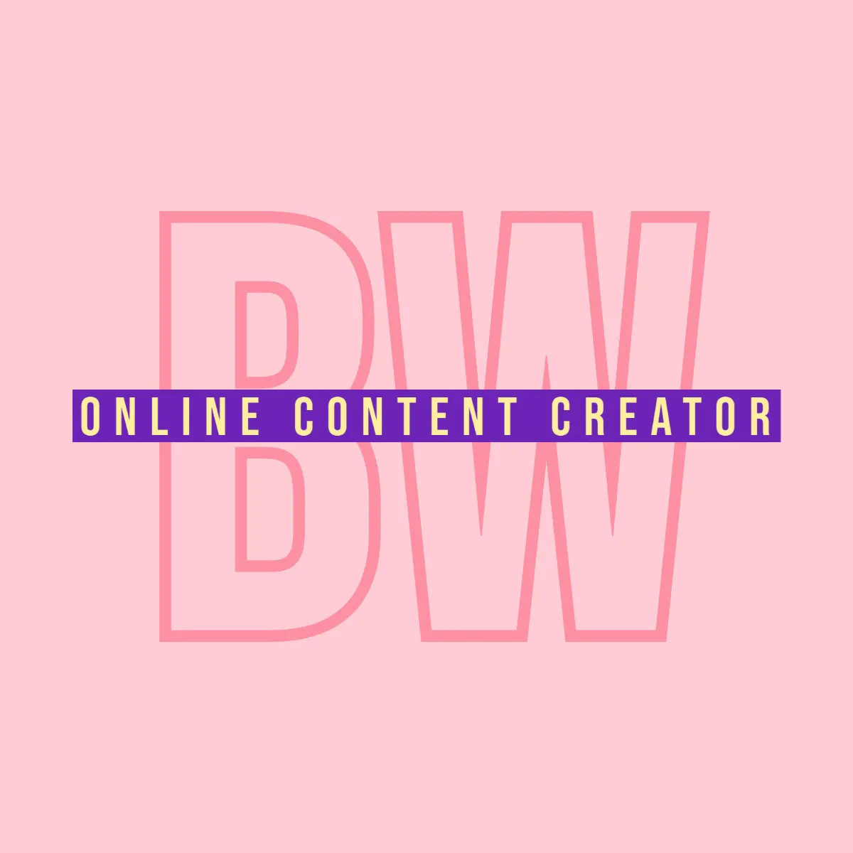 Pink Purple Typographic Online Content Creator Logo 