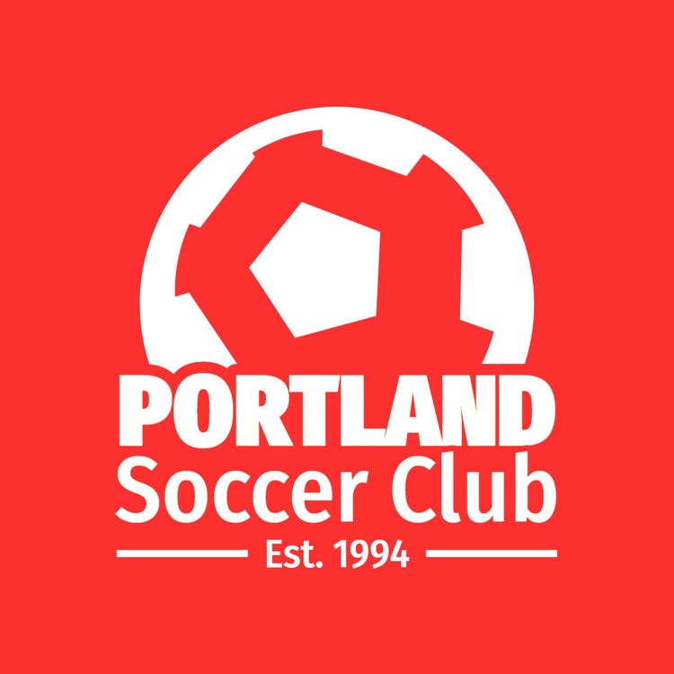 Red and White Soccer Logo