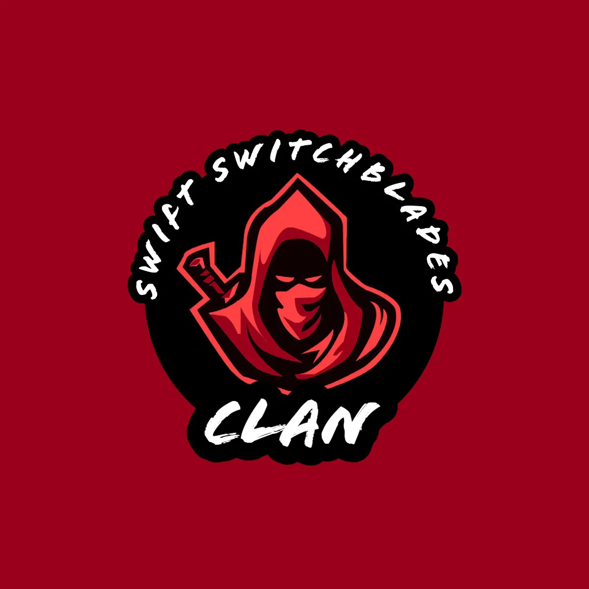 Black and Red Clan Gaming Logo