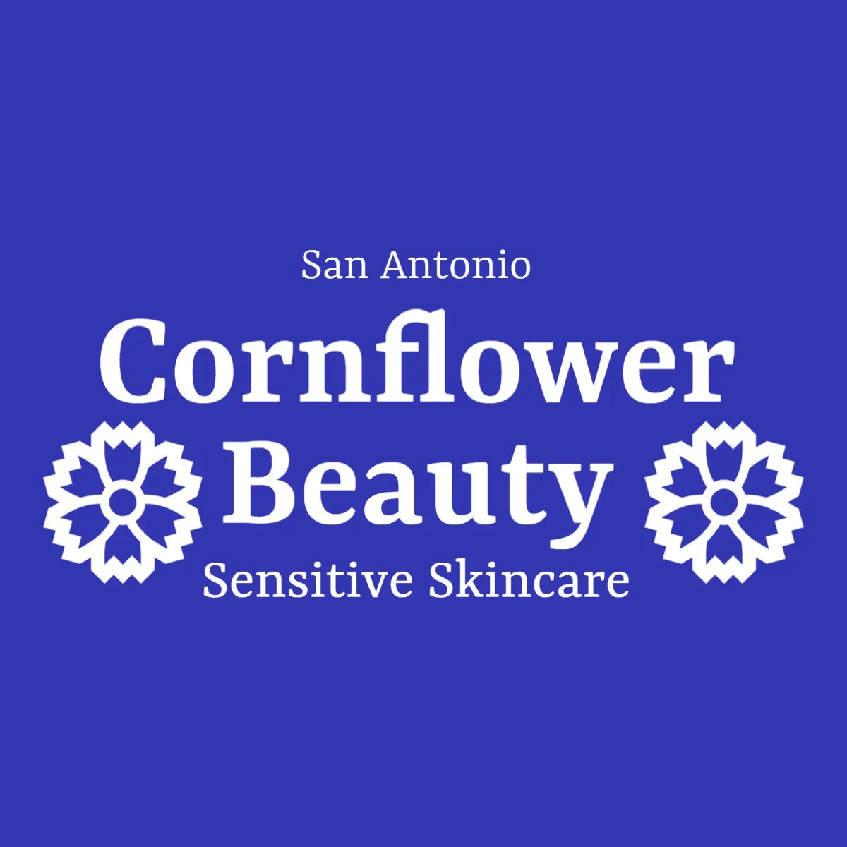 Blue Cosmetic Flower Beauty Logo
