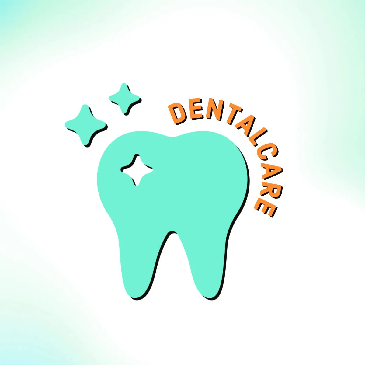 White And Green Dental Logo 